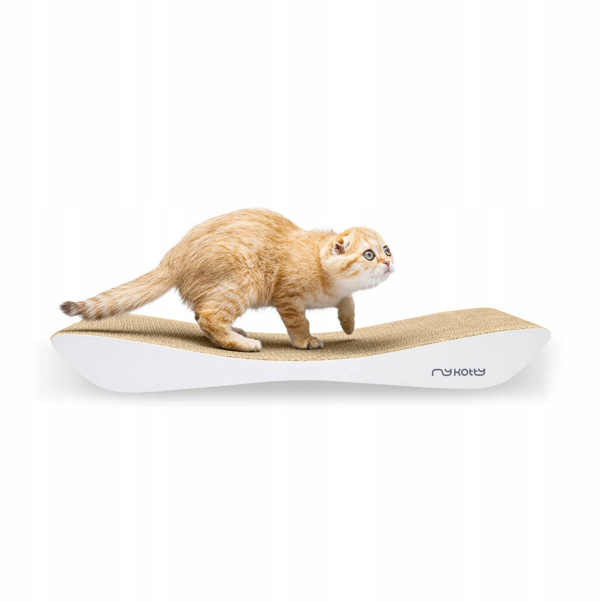 TOBI cat scratcher white - furniture for cats. Scratcher made of cardboard Brand myKotty