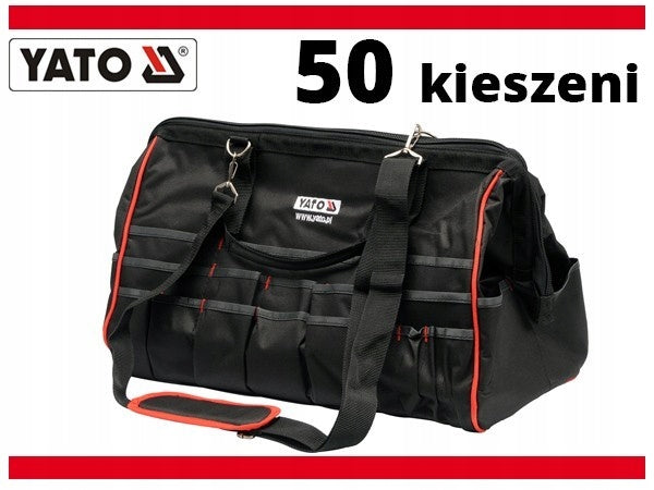 TOOL BAG ASSEMBLY ZIPPER SHOULDER STRAP 50 pockets Yato Additional features internal pockets external pockets shoulder strap