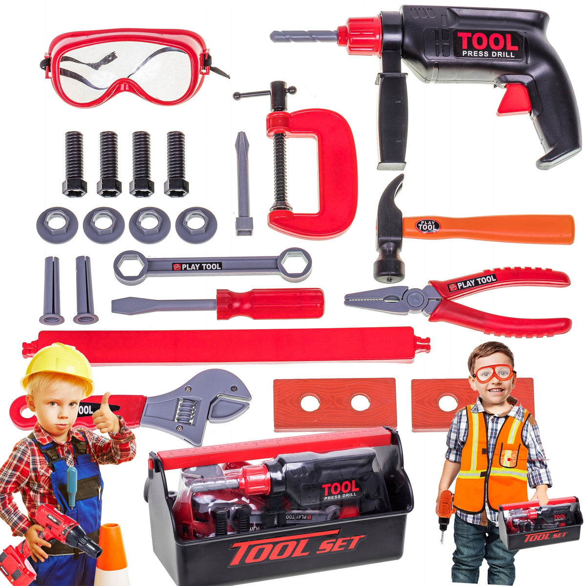TOOL BOX FOR CHILDREN TOOL SET