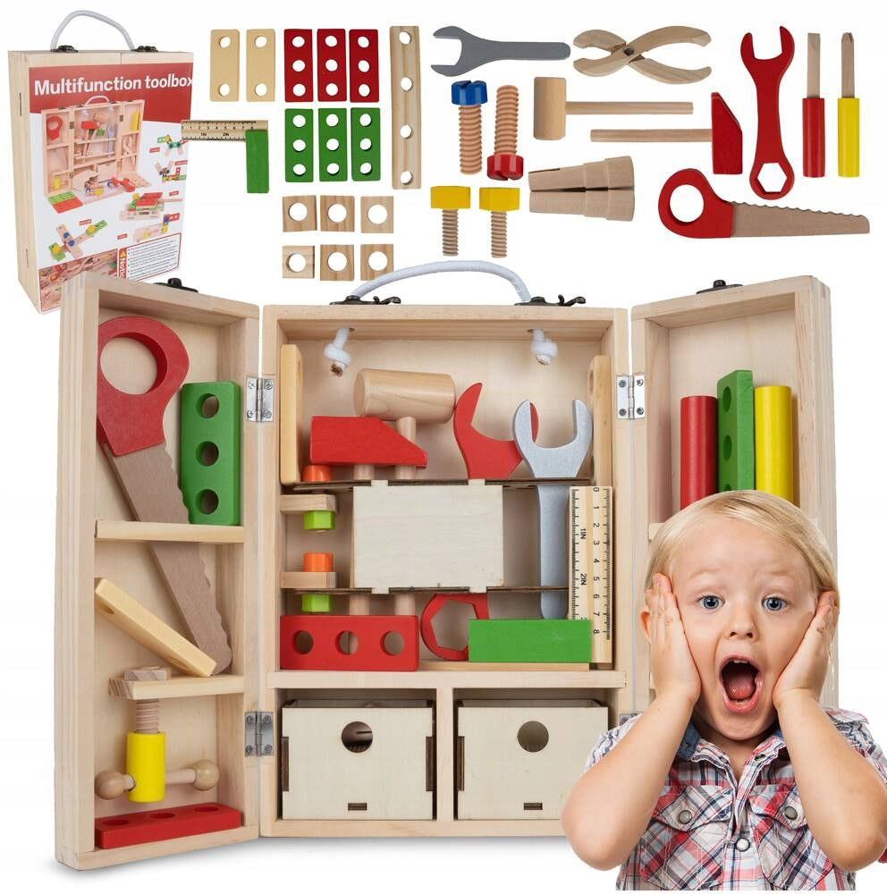 TOOL BOX WOODEN SUITCASE WORKSHOP