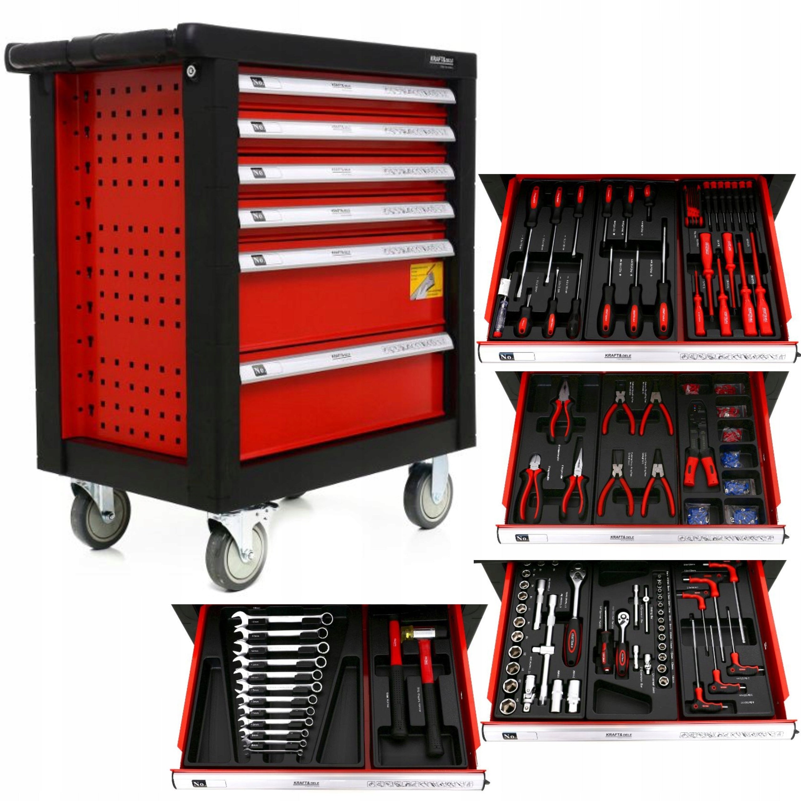 TOOL CABINET SERVICE WORKSHOP TROLLEY 263 WHEEL TOOLS WITH LOCK