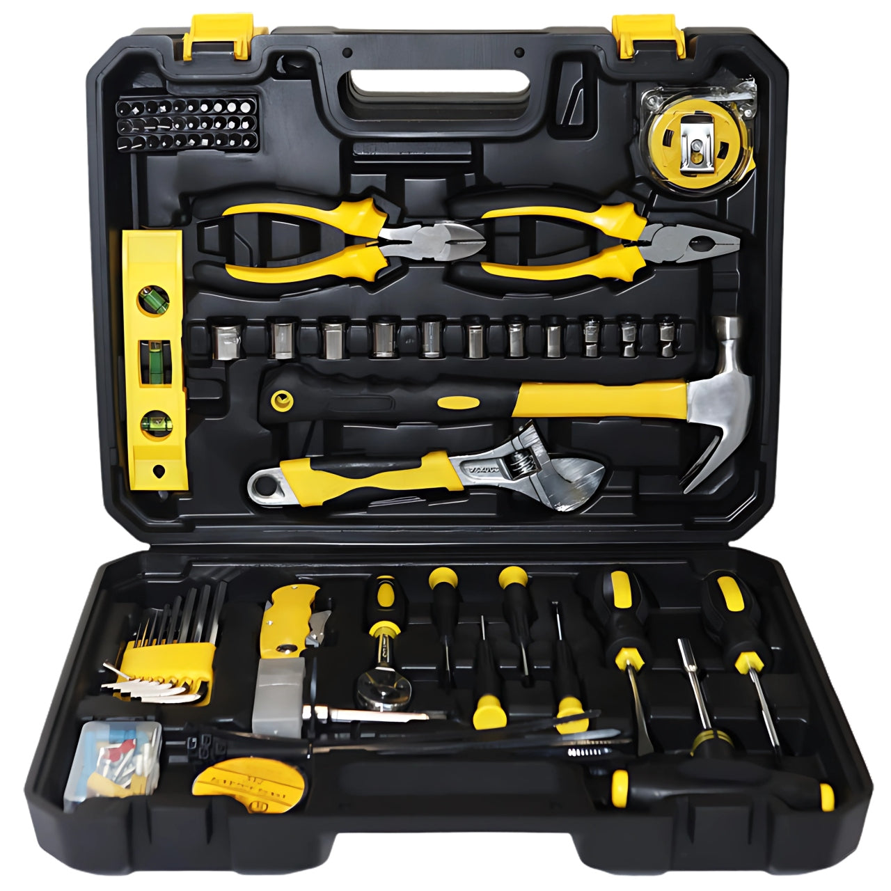 TOOL SET TOOL CASE WRENCHES SCREWDRIVERS BITS 111 ELEMENTS