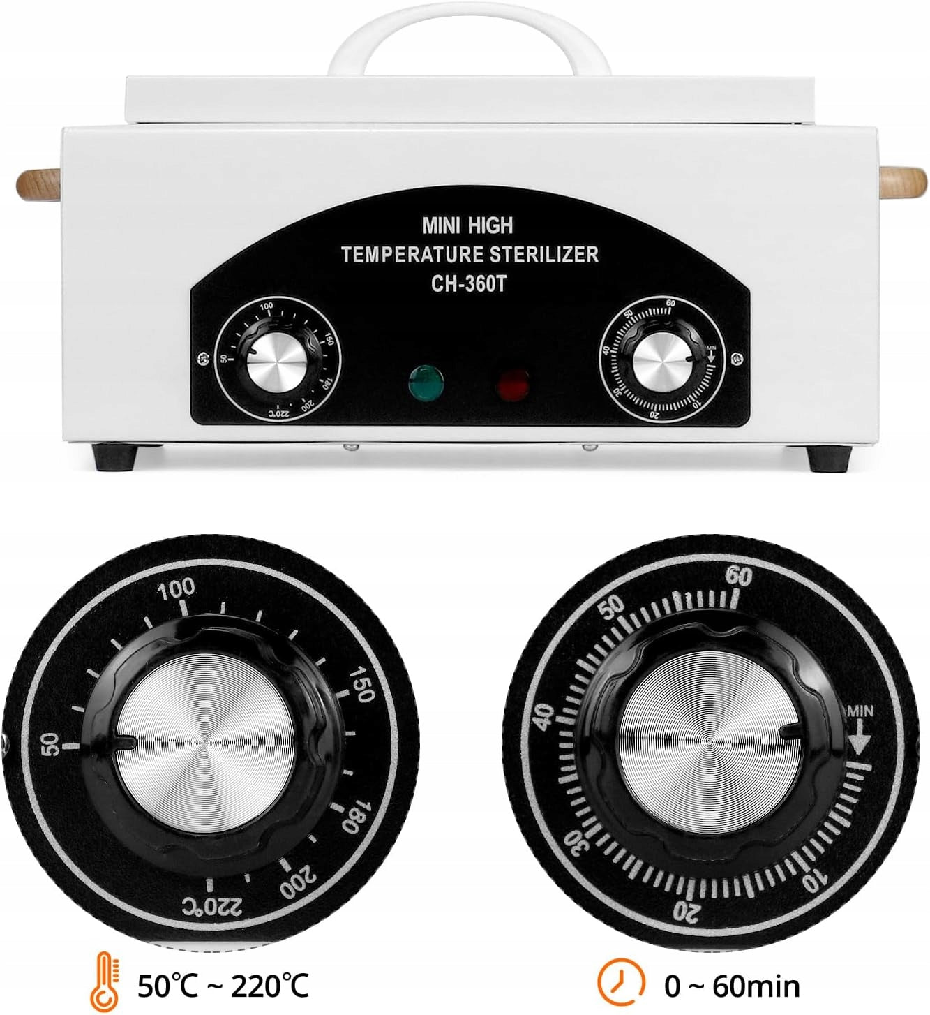 TOOL STERILIZER 220°C 2L TIMER MANICURE PEDICURE DENTAL Kind ballpoint