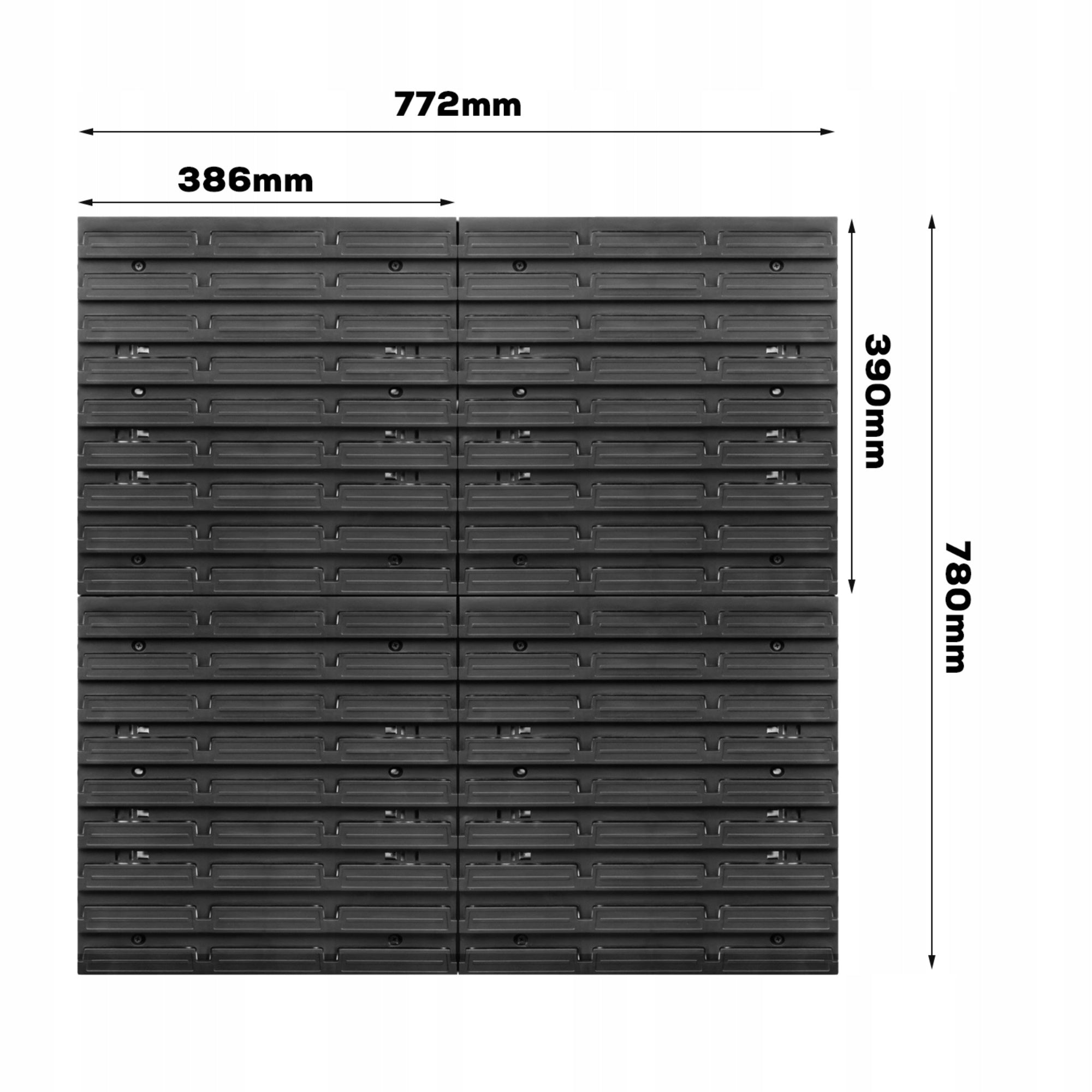 TOOL WALL BOARD FOR GARAGE 82 CUVETTES Product height 78 cm