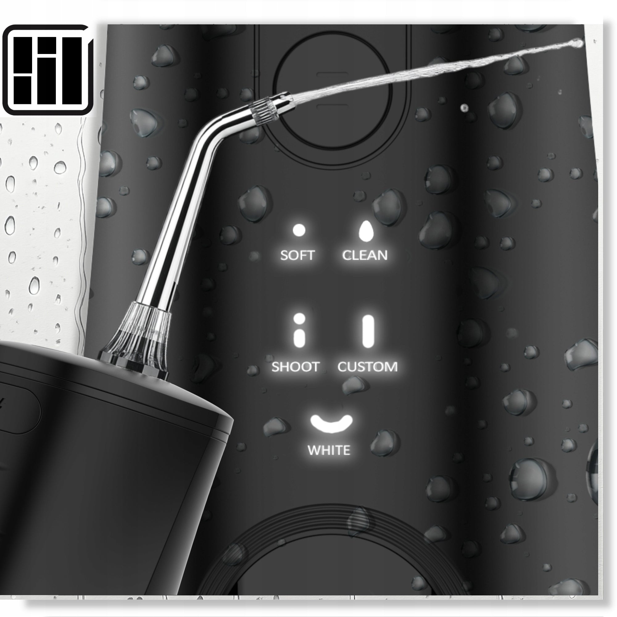 TOOTH IRRIGATOR 5 Modes + 4 Nozzles Wireless Professional SHOOT MODE Manufacturer code IRYGATOR DO ZĘBÓW DENTYSTYCZNY LERTZ F309