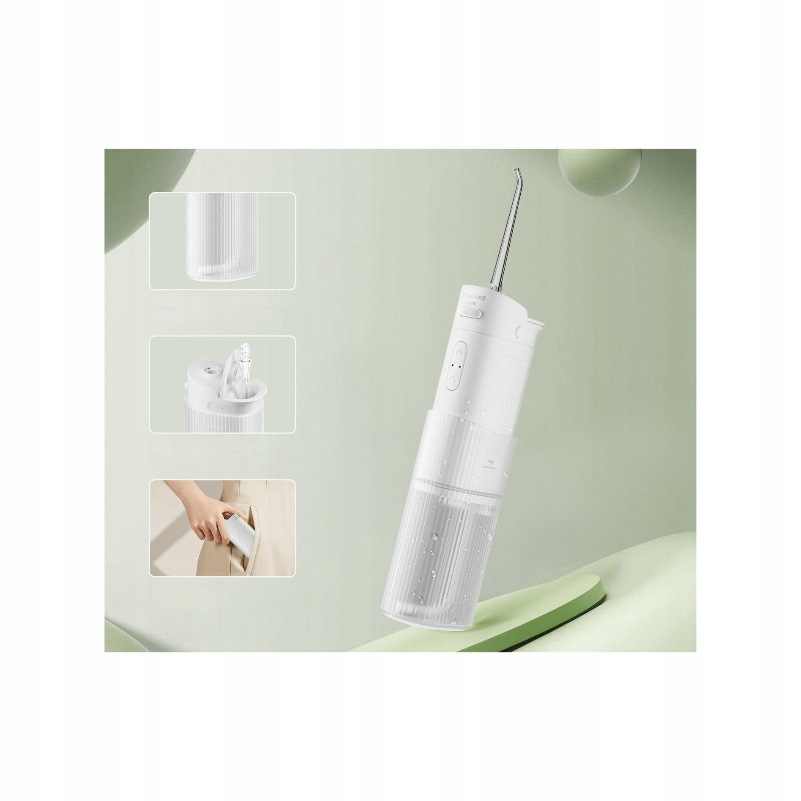 TOOTH IRRIGATOR DREAME T01 WHITE WIRELESS DENTAL 4 MODES Color white