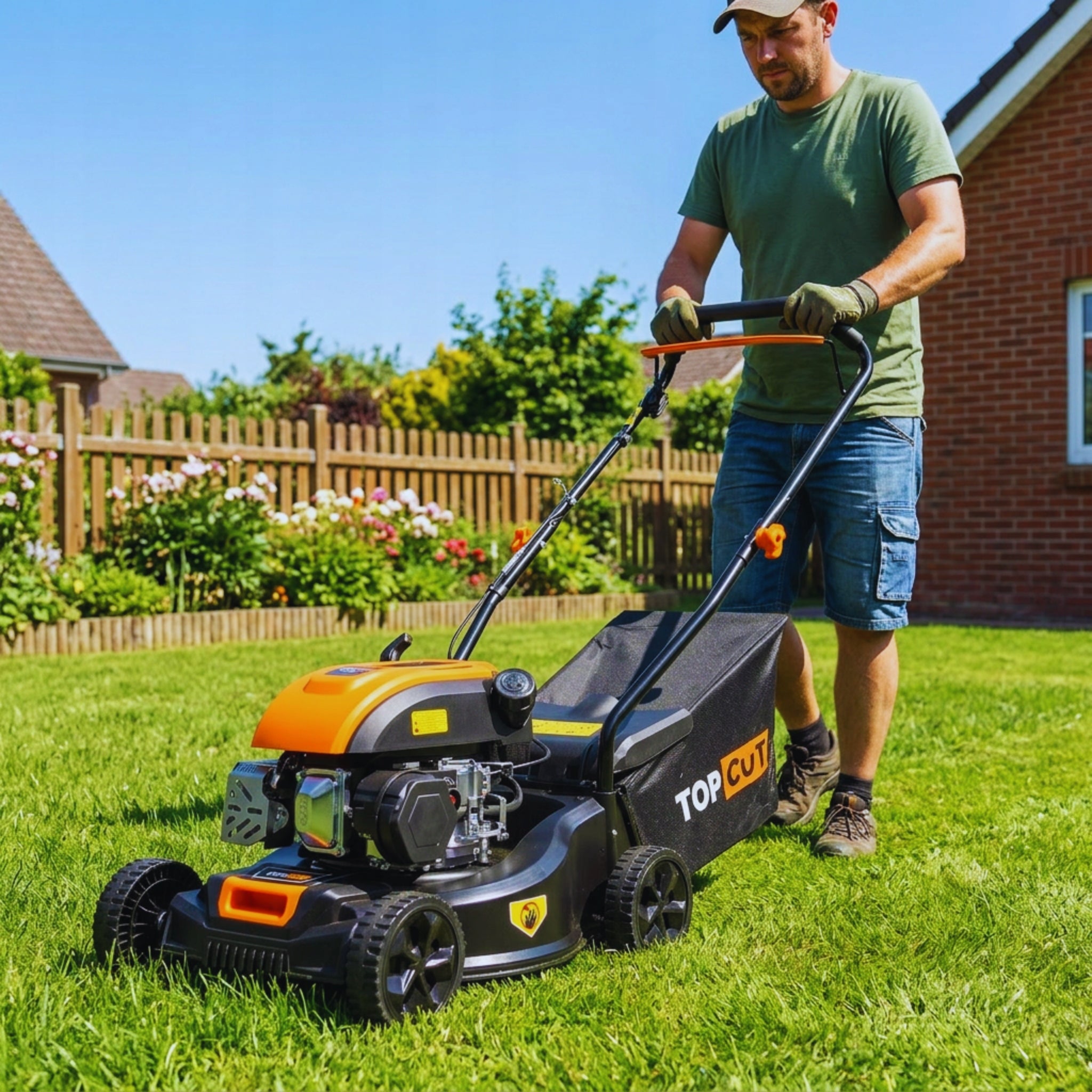 TOP CUT LAWN MOWER WITHOUT DRIVE 149CC 40CM 45L LIGHT REVERSE Packaging status original