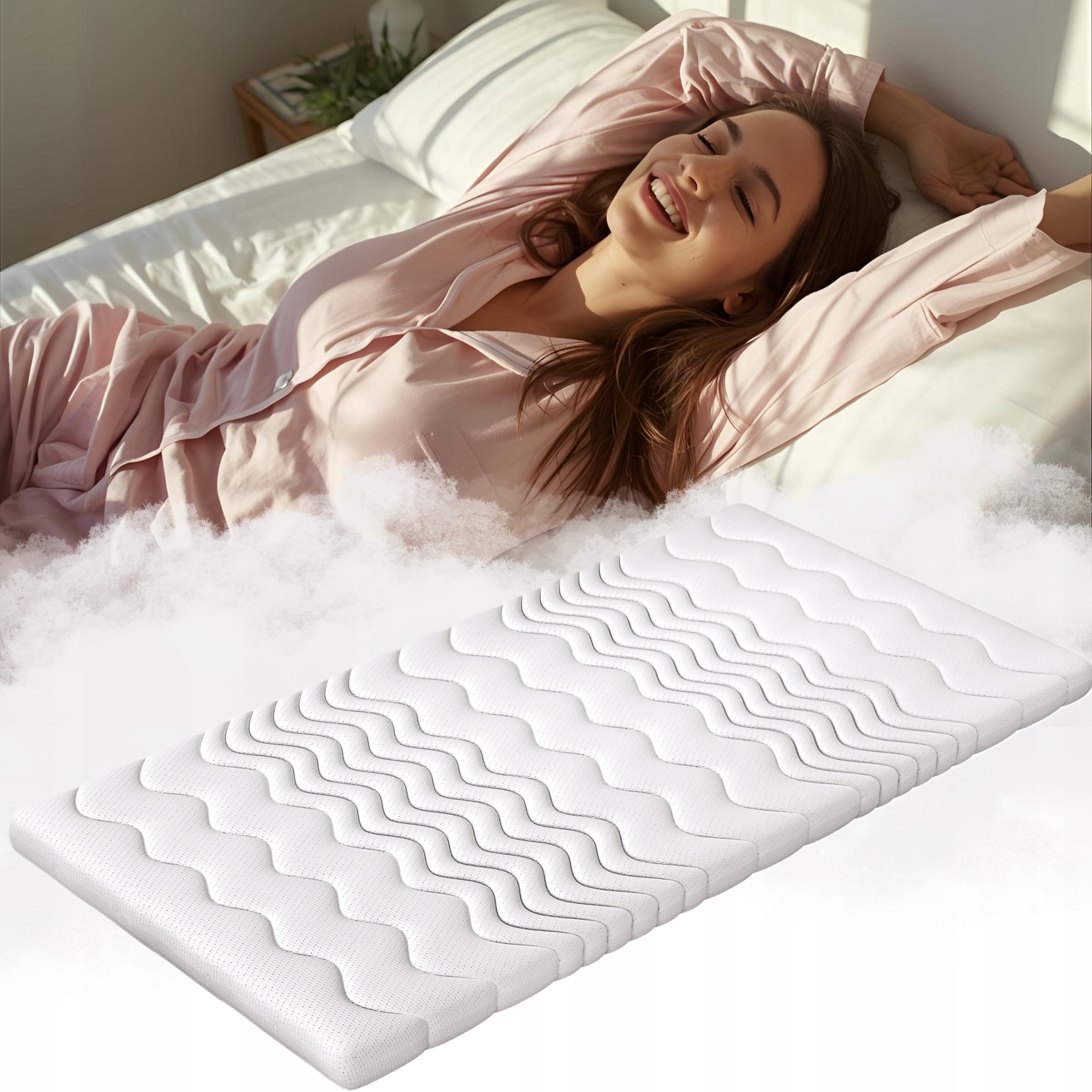 TOP Mattress foam topper couch cover sofa bed BASIC 160x200