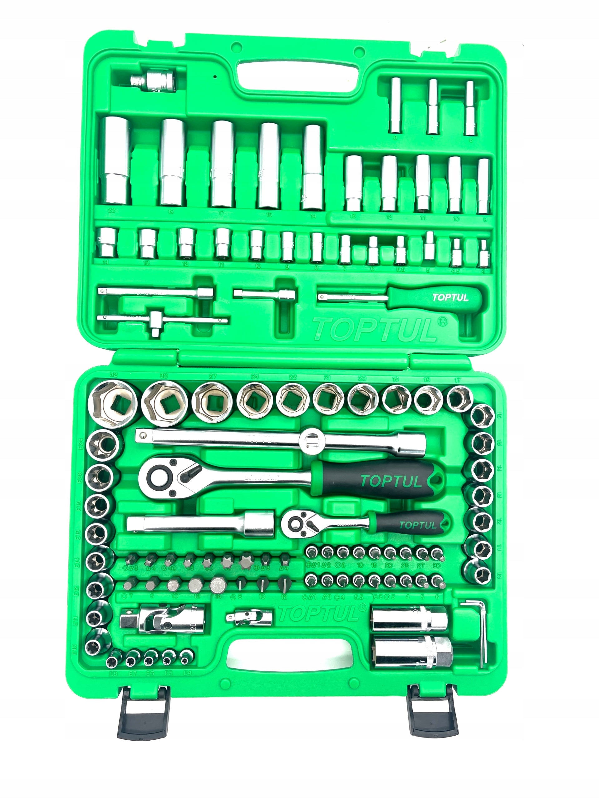 TOPTUL GCAI108R 108-Piece 1/4" 1/2" Tool Set Manufacturer code GCAI108R