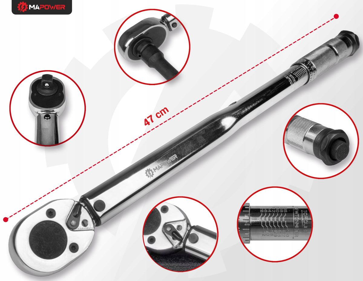 TORQUE WRENCH 1/2 28-210Nm FOR WHEELS CALIBRATION CERTIFICATE CRV LOCK Packaging status original