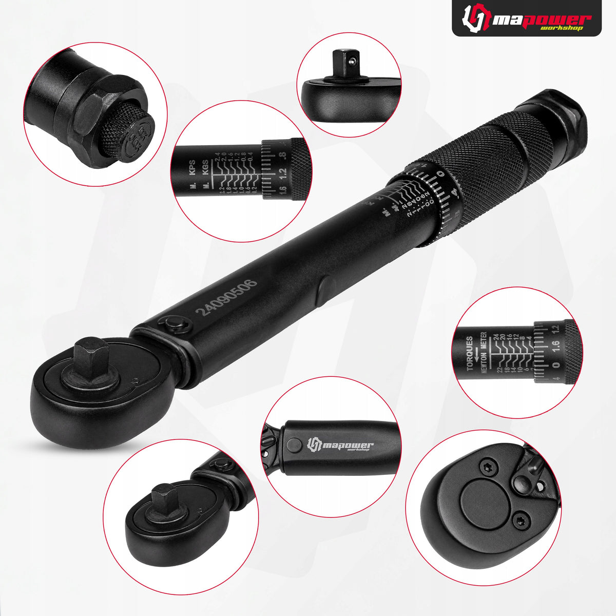 TORQUE WRENCH FOR BIKE 1/4' 2-24Nm CALIBRATION CERTIFICATE WITH LOCK Packaging status original