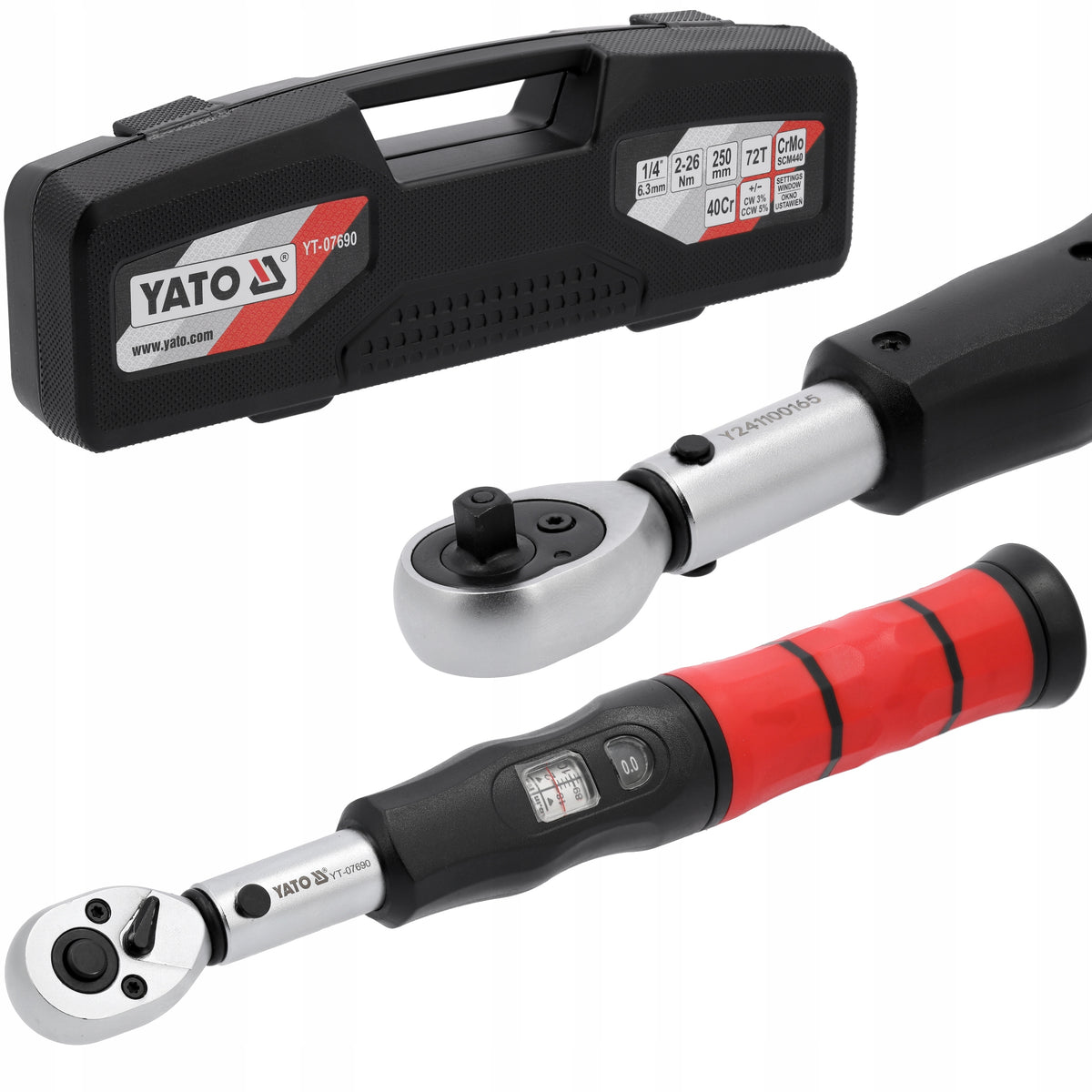 TORQUE WRENCH YATO 1/4" 2-26Nm 250mm YT-07690 CERTIFICATE