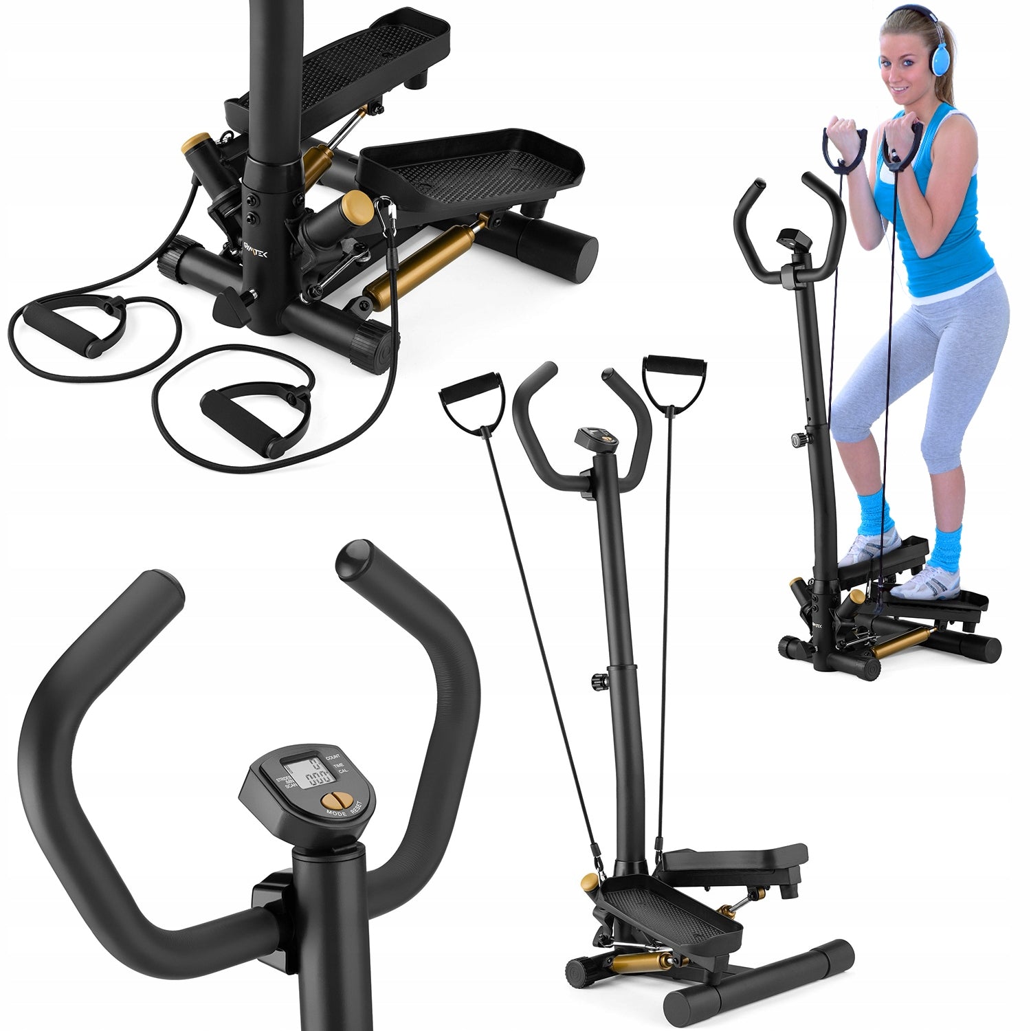 TORSION STEPPER WITH ADJUSTABLE KOULMNY ARMS AND LINKS XST900 GYMTEK