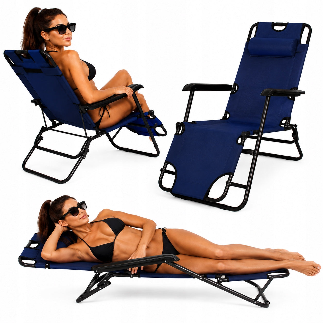 TOURIST BEACH CHAIR NAVY BLUE