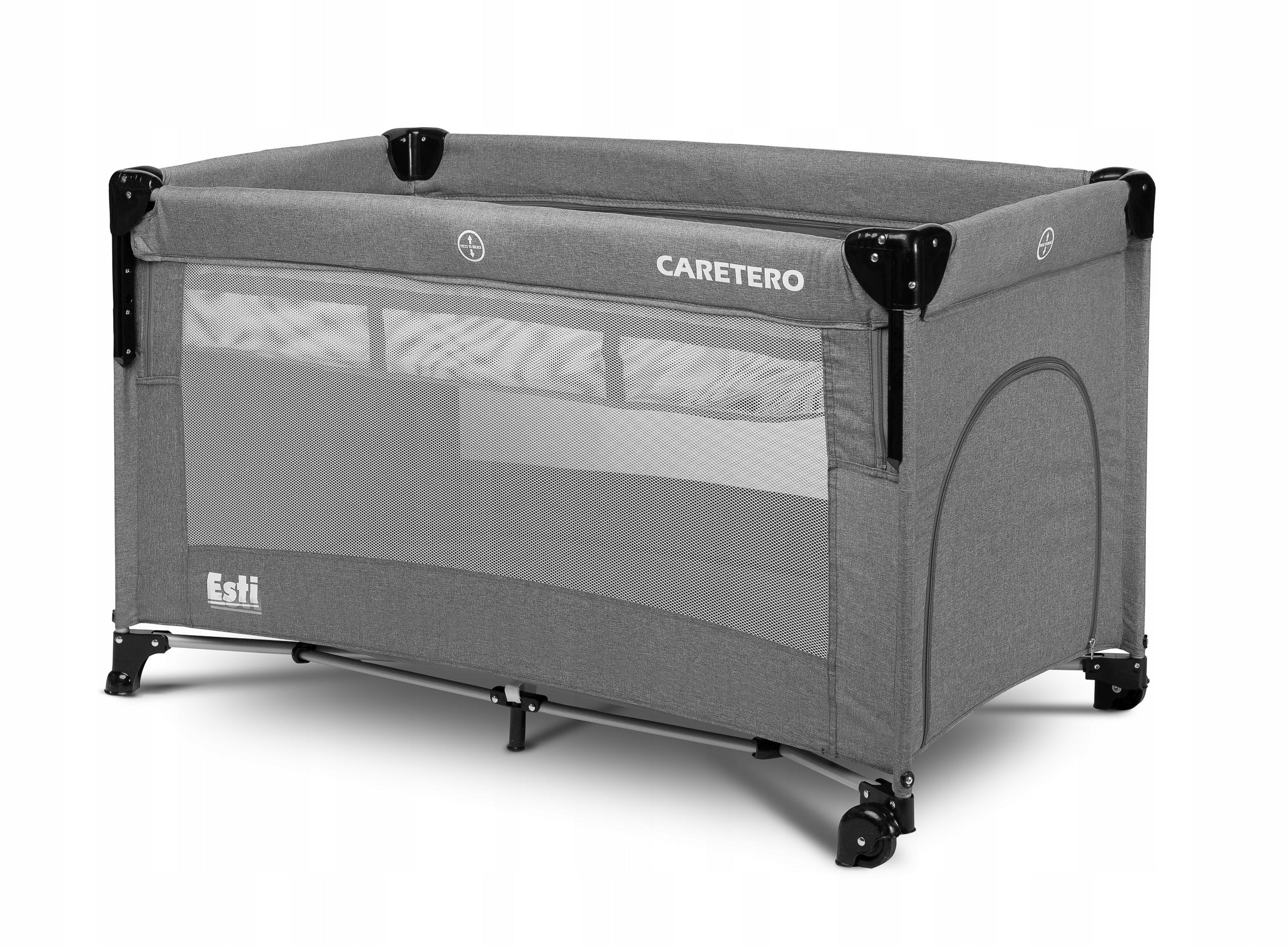 TOURIST COT 3in1 ESTI WITH LOWERED SIDE GRAPHITE Two-level