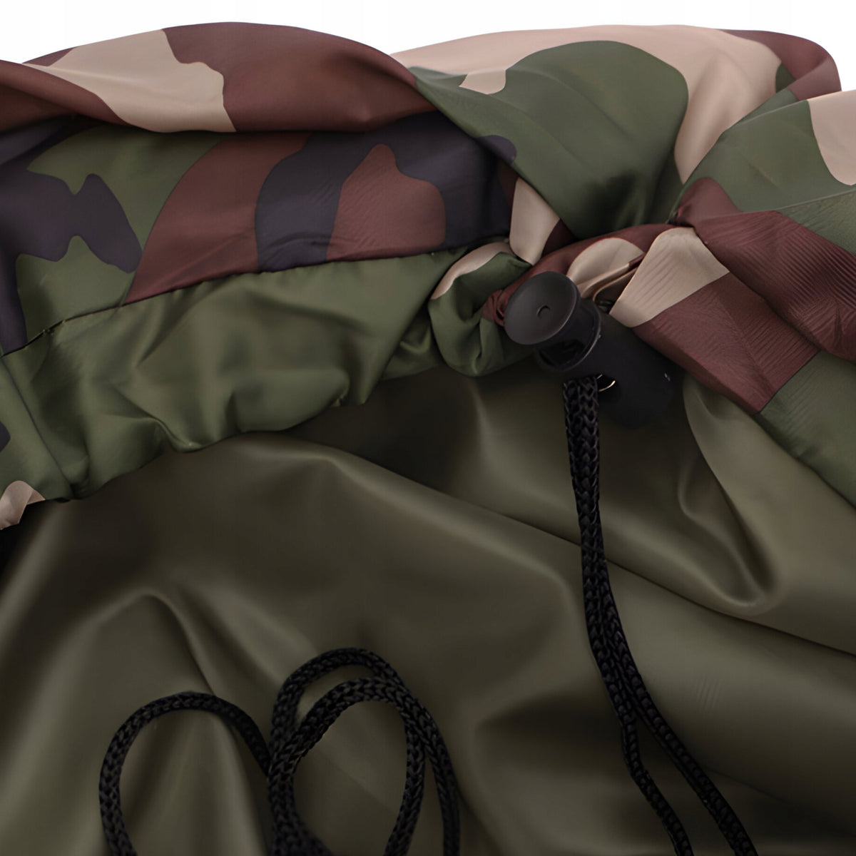 TOURIST SLEEPING BAG QUILT MUMMY WITH HOOD WARM CAMO 210x75CM COVER Manufacturer code DUŻY ŚPIWÓR WOJSKOWY MORO NA ZIMNO XXL