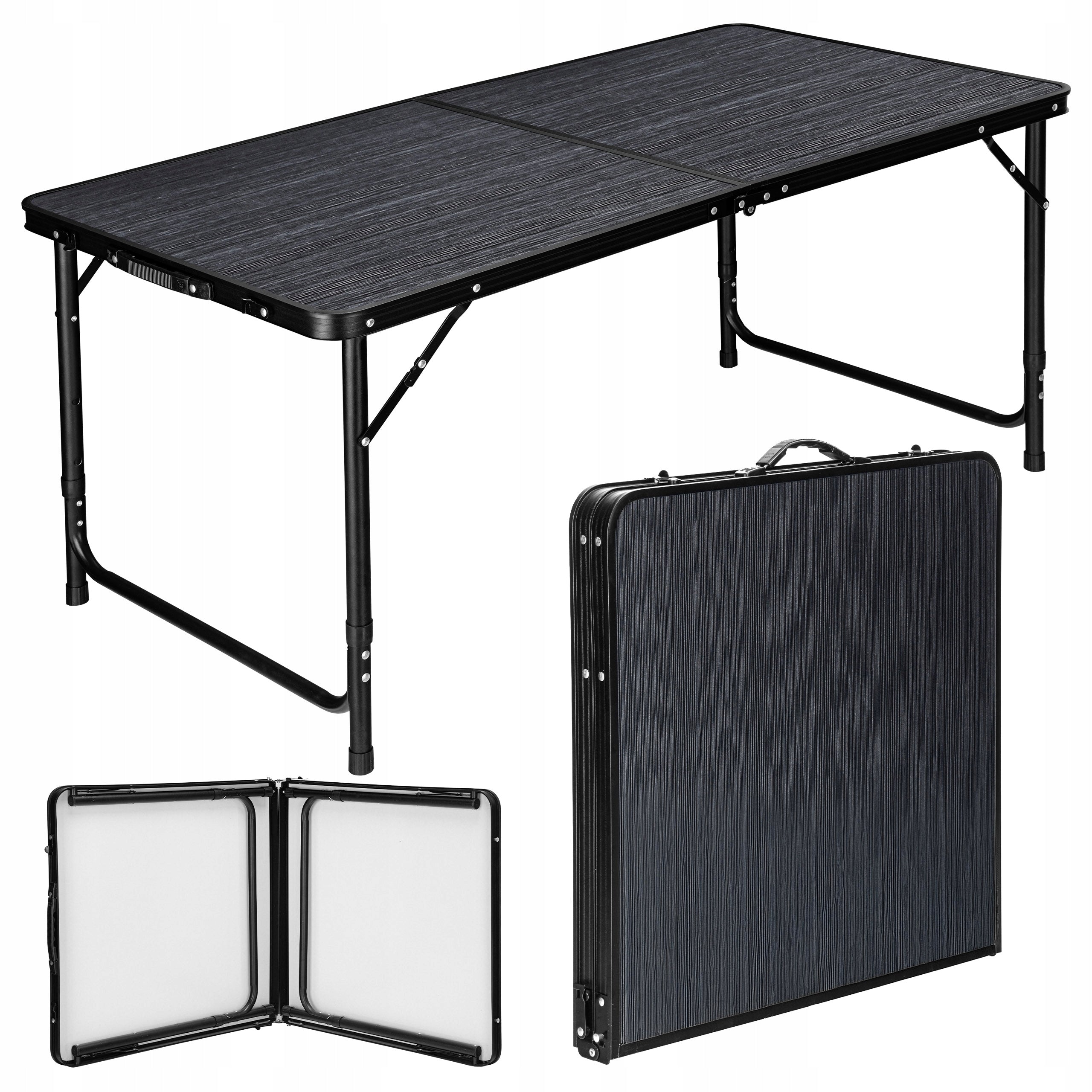 TOURIST TABLE FOLDING IN CAMPING SUITCASE ALUMINUM TABLE 120X60