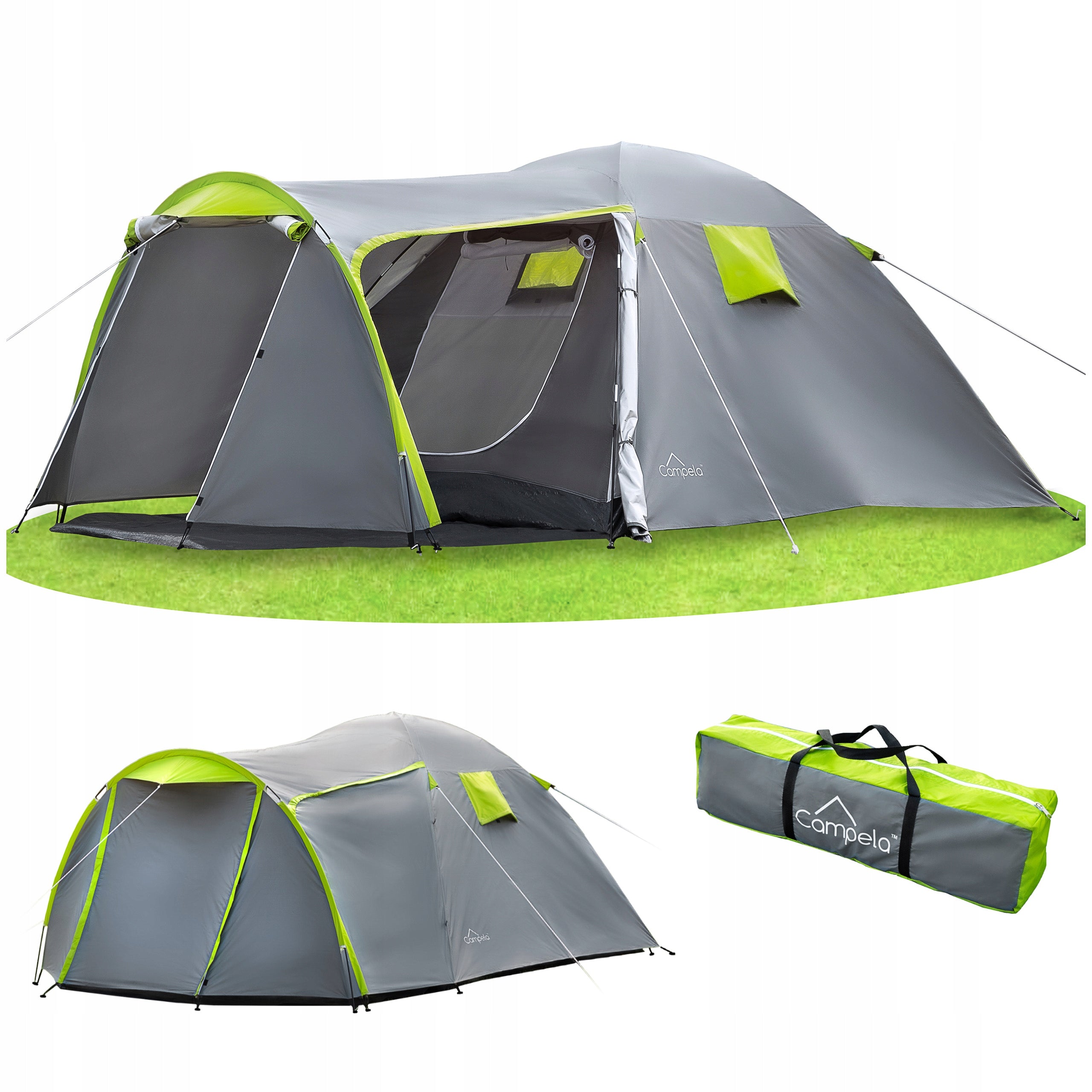 TOURIST TENT 4 PERSON FAMILY CAMPING IGLO WATERPROOF CAMPELA