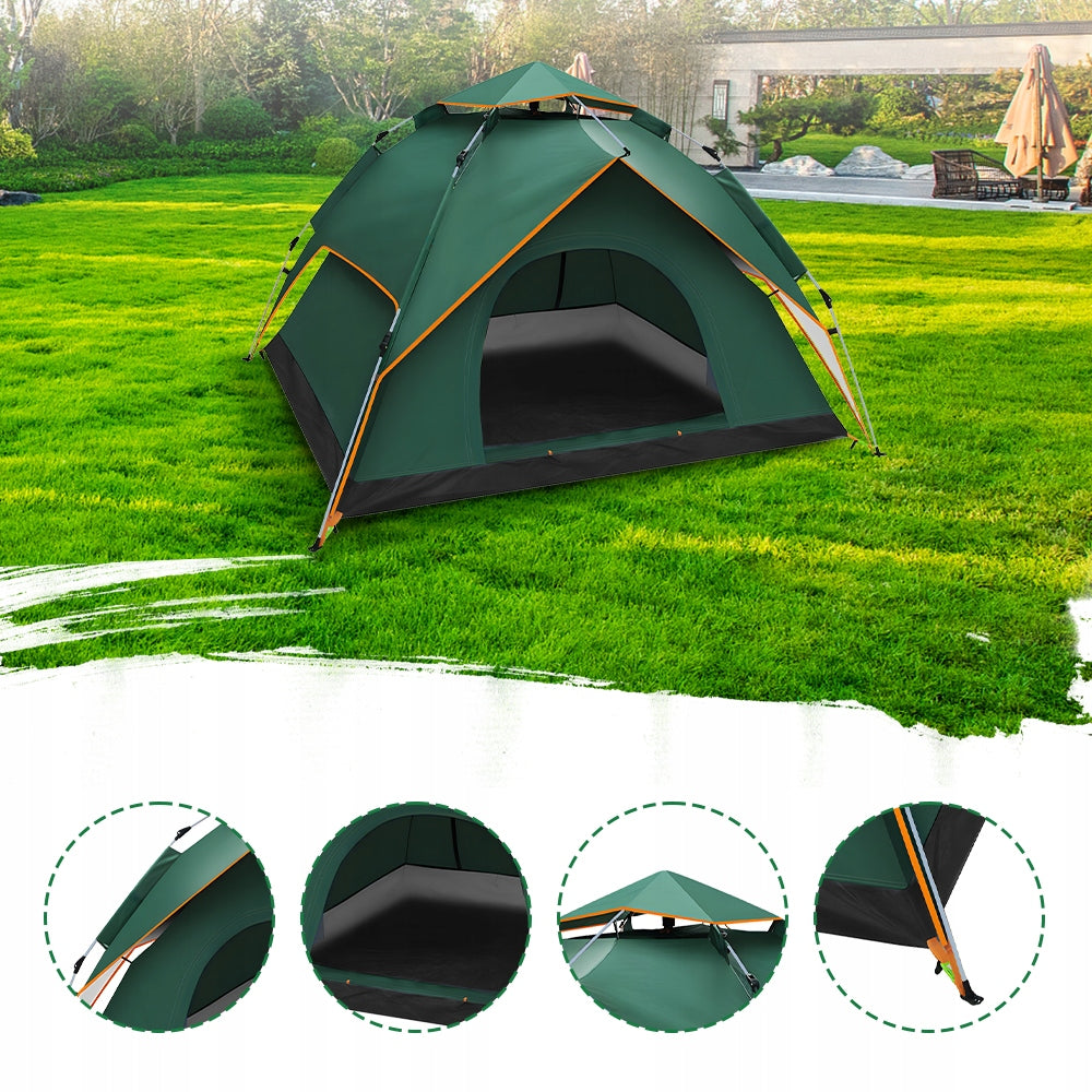 TOURIST TENT CAMPING TENT 4 PERSON WATERPROOF DOUBLE LAYER Kind family
