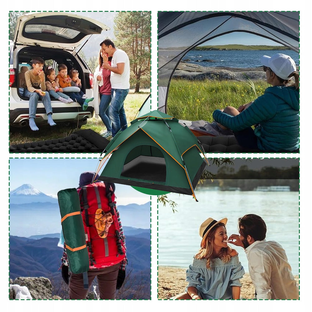 TOURIST TENT CAMPING TENT 4 PERSON WATERPROOF DOUBLE LAYER Manufacturer code 069631382763