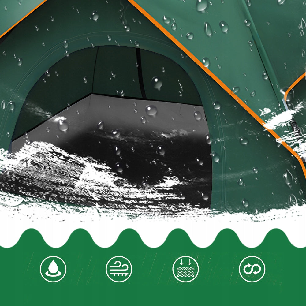 TOURIST TENT CAMPING TENT 4 PERSON WATERPROOF DOUBLE LAYER Model gfdgfgfh