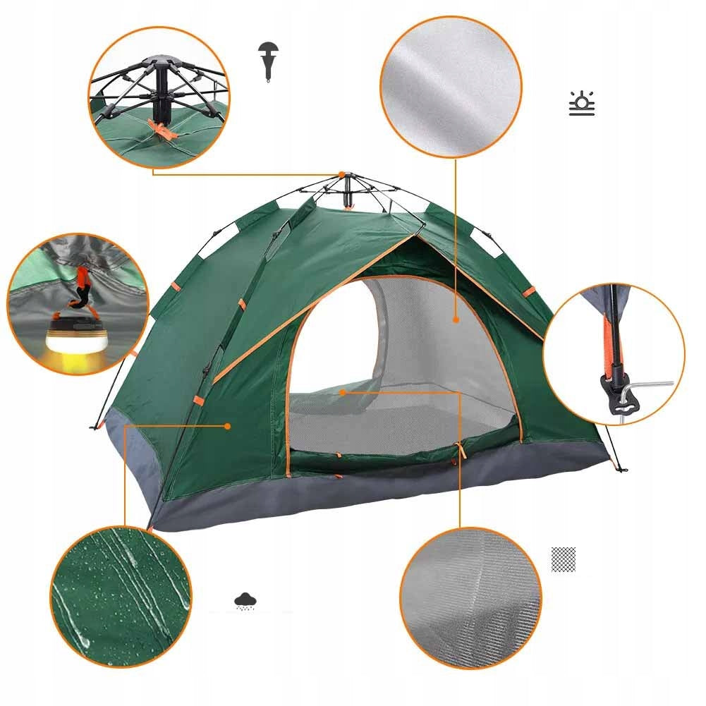 TOURIST TENT FOR 2-3 PERSONS, FAMILY CAMPING, WATERPROOF, CAMPING Brand no brand