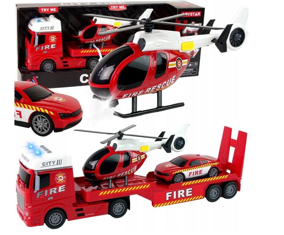 TOW TRUCK FIRE BRIGADE TRUCK CAR HELICOPTER LIGHT SOUND