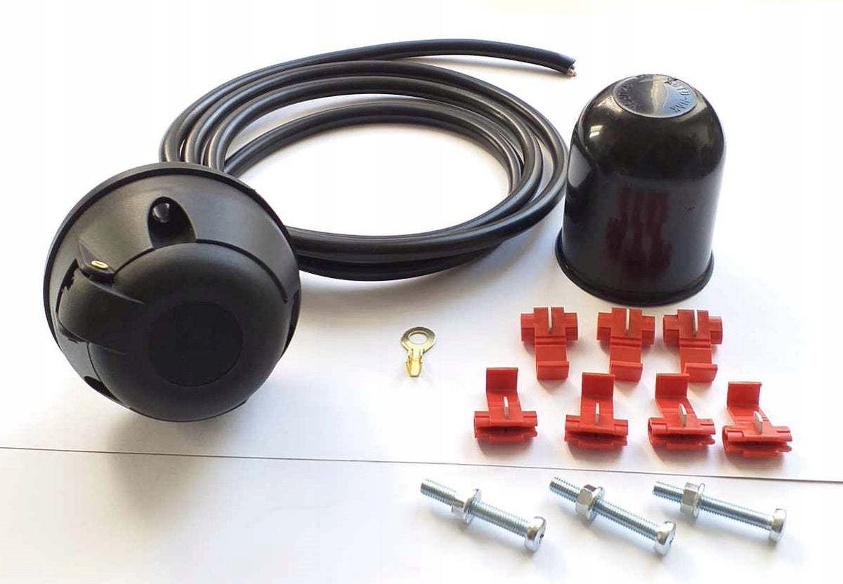 TOWBAR HARNESS UNIVERSAL INSTALLATION 7 PIN SOCKET + BALL COVER