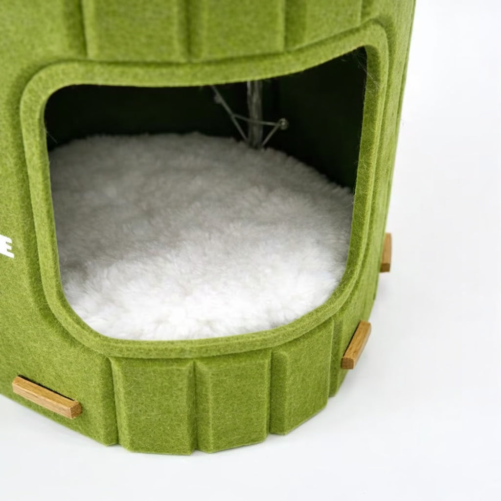 TOWER CAT BED WITH SCRATCHING POST LARGE COTTAGE 90X34X34CM SOFT 4 LEVEL Trade name legowisko dla kota