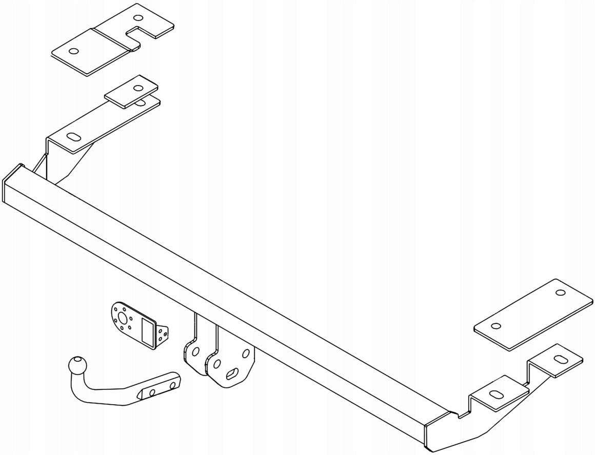TOWING HOOK Opel ASTRA 3 III H HATCHBACK BEAM 7PIN Ball type screw‑off