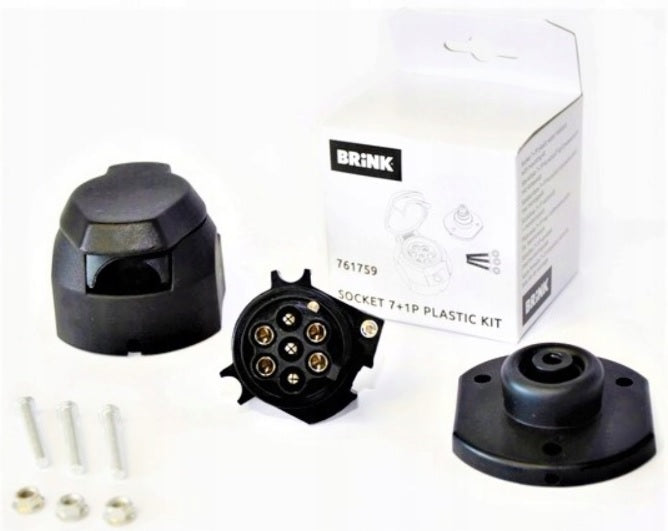 TOWING HOOK SOCKET 7 PIN BRINK 12V with rubber cover for tow truck trailer