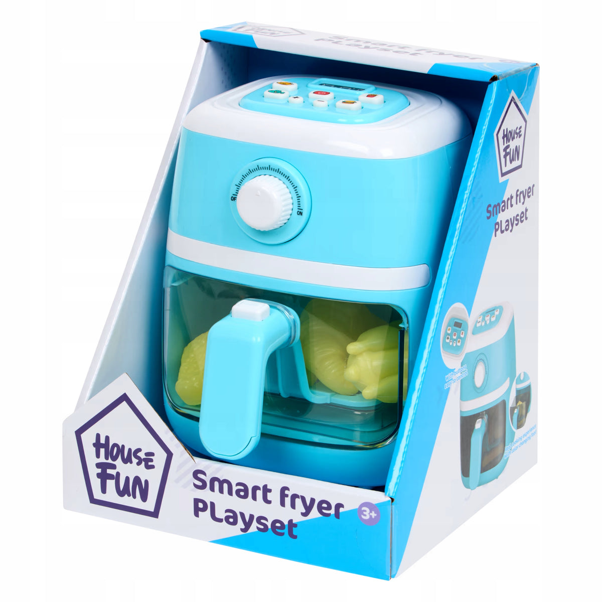 TOY AIR FRYER WITH SOUND INTERACTIVE AIR FRYER WITH FOOD SET Packaging status original
