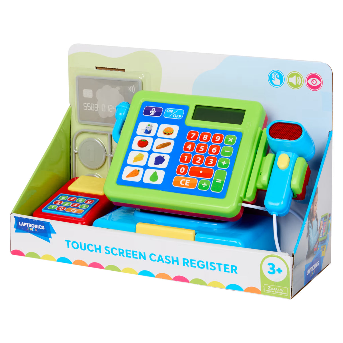 TOY CASH REGISTER SHOP INTERACTIVE TOUCH FOR CHILDREN SCANNER MONEY Manufacturer code kasa zabawkowa zabawa w sklep kalkulator