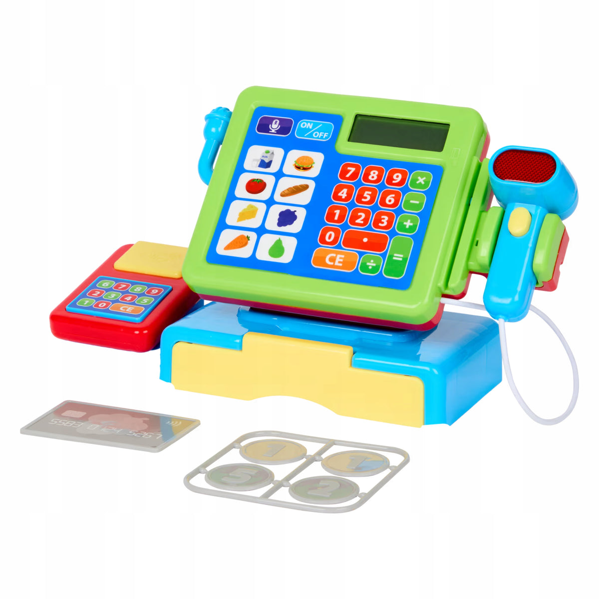 TOY CASH REGISTER SHOP INTERACTIVE TOUCH FOR CHILDREN SCANNER MONEY Packaging status original