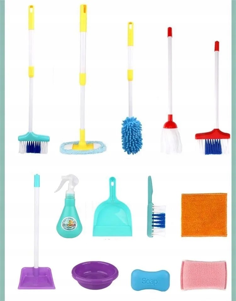 TOY CLEANING KIT TROLLEY SWEEPER SPONGE MOP TELESCOPIC BROOM EAN (GTIN) 5907196545320