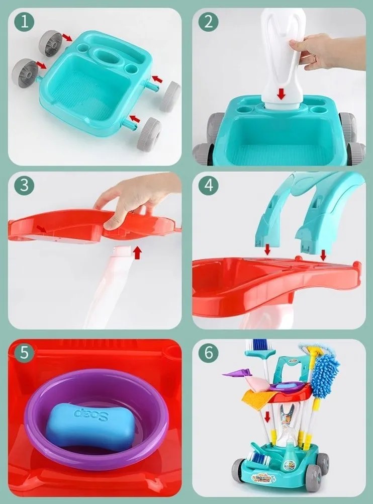 TOY CLEANING KIT TROLLEY SWEEPER SPONGE MOP TELESCOPIC BROOM Manufacturer code 5907196545320