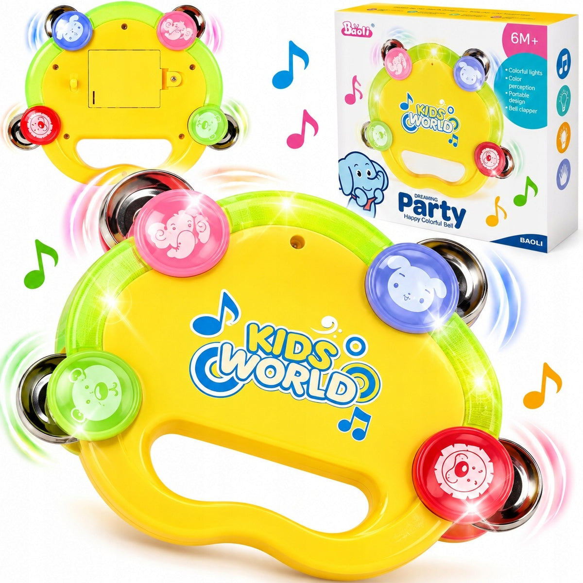 TOY GRECHOTKA FOR INFANTS TAMBOURINE FOR CHILDREN MUSICAL INSTRUMENT 6M+ Packaging status original