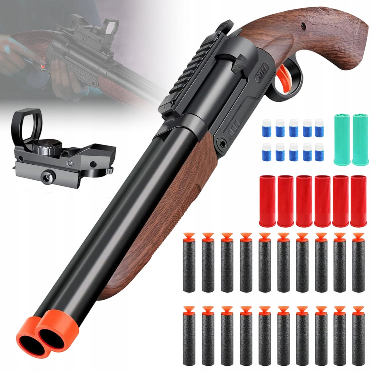 TOY GUN 20 SOFT BALLS 2 MODES GIFT FOR CHILDREN