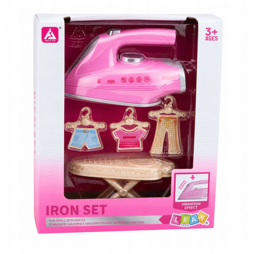 TOY IRONING SET - IRON, BOARD -LIGHTS, SOUNDS, VIBRATIONS