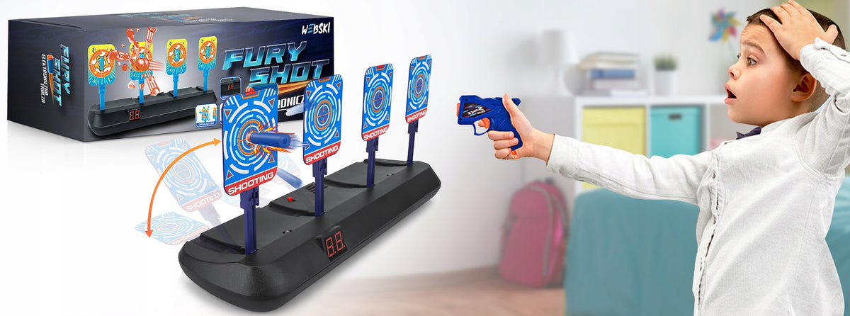 TOY SHOOTING RANGE SHIELD TARGET SHOOTING ELECTRONIC POINT COUNTER Packaging status original
