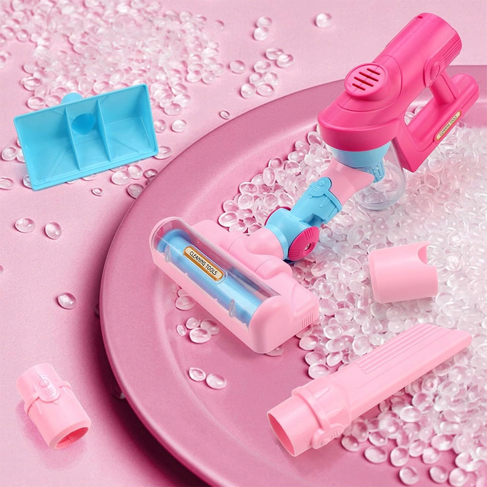 TOY VACUUM CLEANER FOR CHILDREN 2 MODES OF OPERATION SAFE ABS PINK Series ZABAWKA ODKURZACZ DLA DZIECI