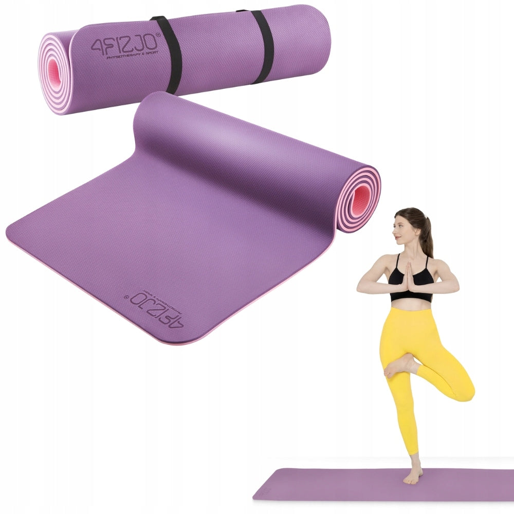 TPE EXERCISE MAT non-slip 4FIZJO 180x60x0,6 cm 4FIZJO purple