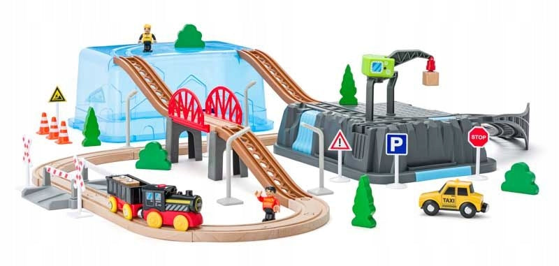 TRACK RAILWAY SET MINE 63 ELEMENTS