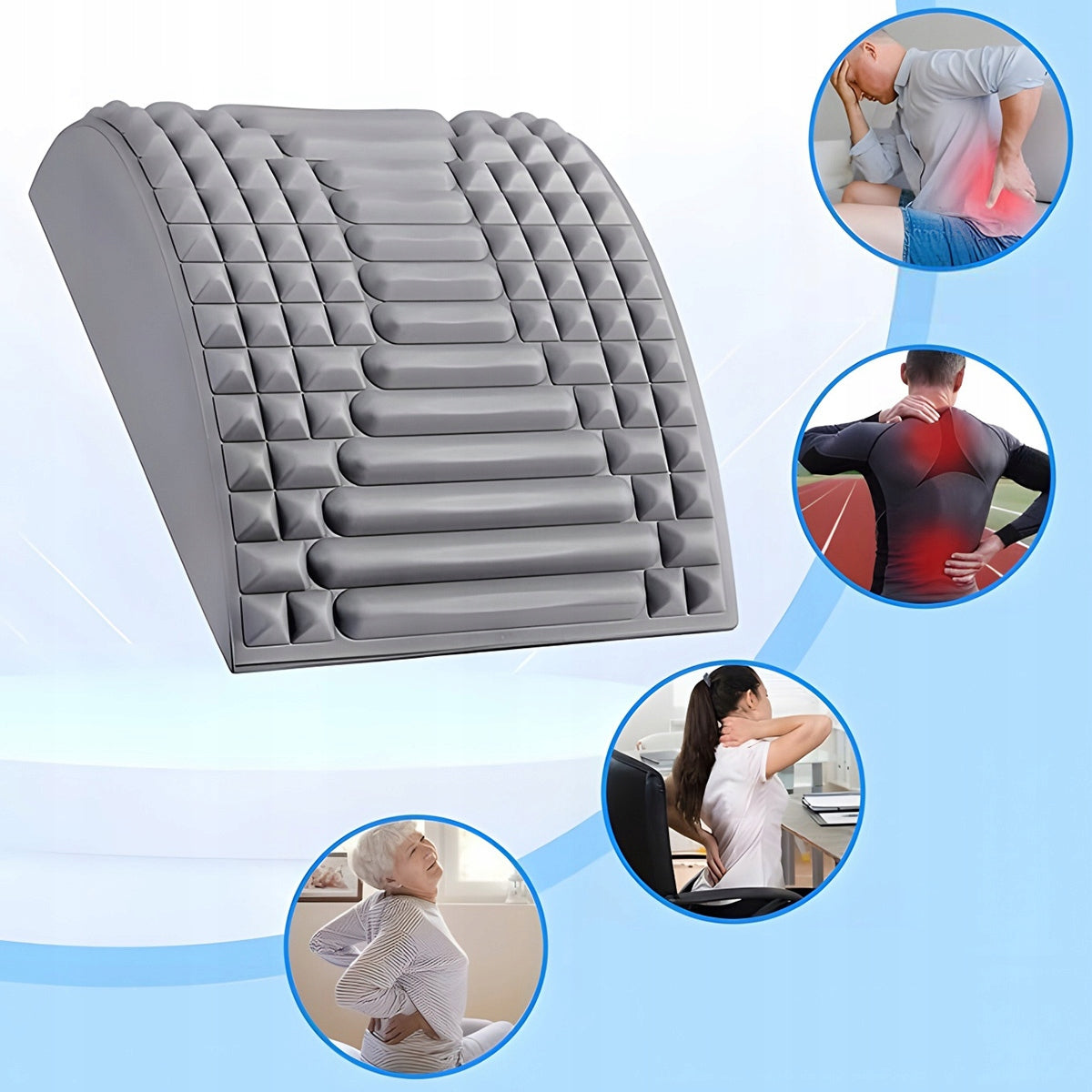 TRACTION CUSHION FOR BACK NECK PAIN STRETCHING NECK RECTIFIER MASSAGE Batteries included no