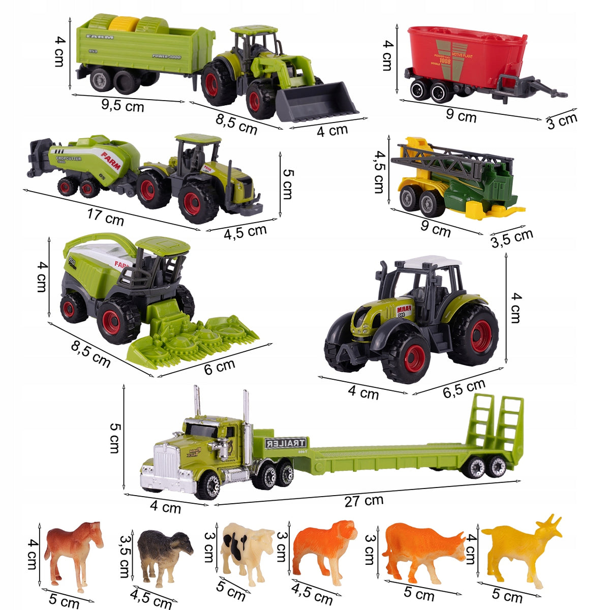 TRACTOR FARMER AGRICULTURAL MACHINERY SET FARMER FOR CHILDREN Packaging status original