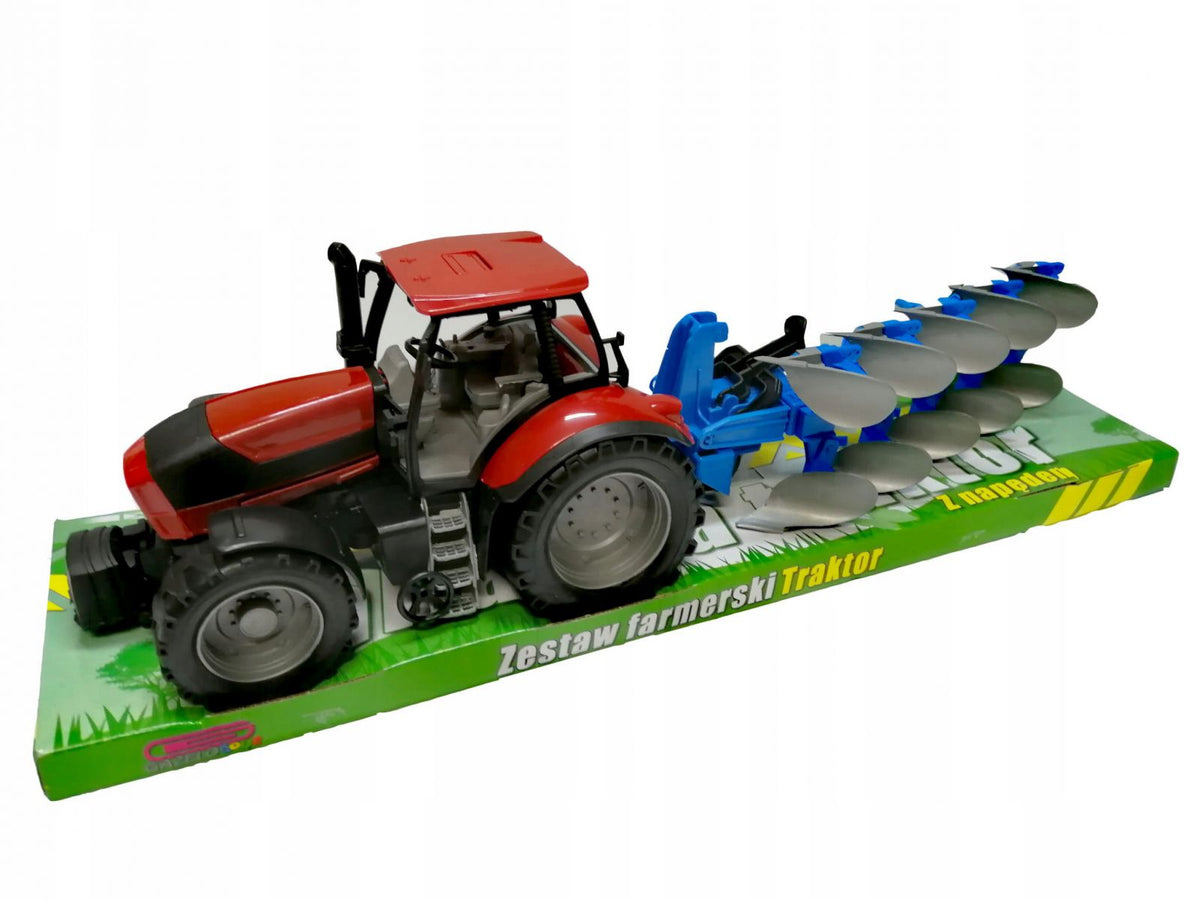 TRACTOR WITH AGRICULTURAL MACHINE UNDER LAMPSHADE