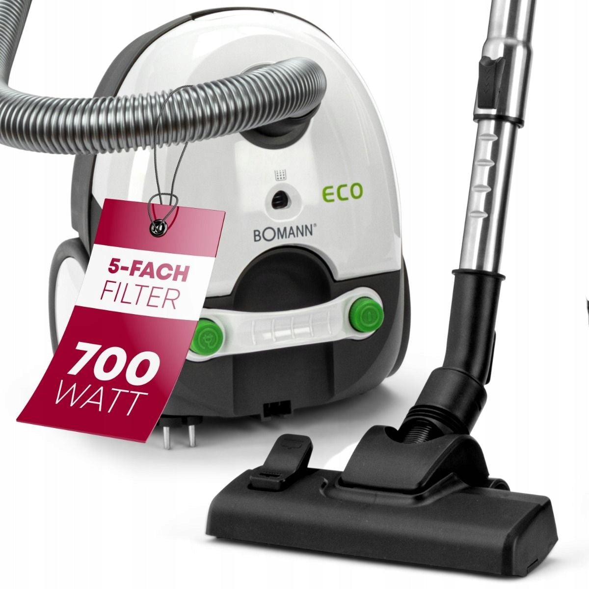 TRADITIONAL BAGGED VACUUM CLEANER WITH HEPA FILTER + TIPS BOMANN BS 9019 CB N