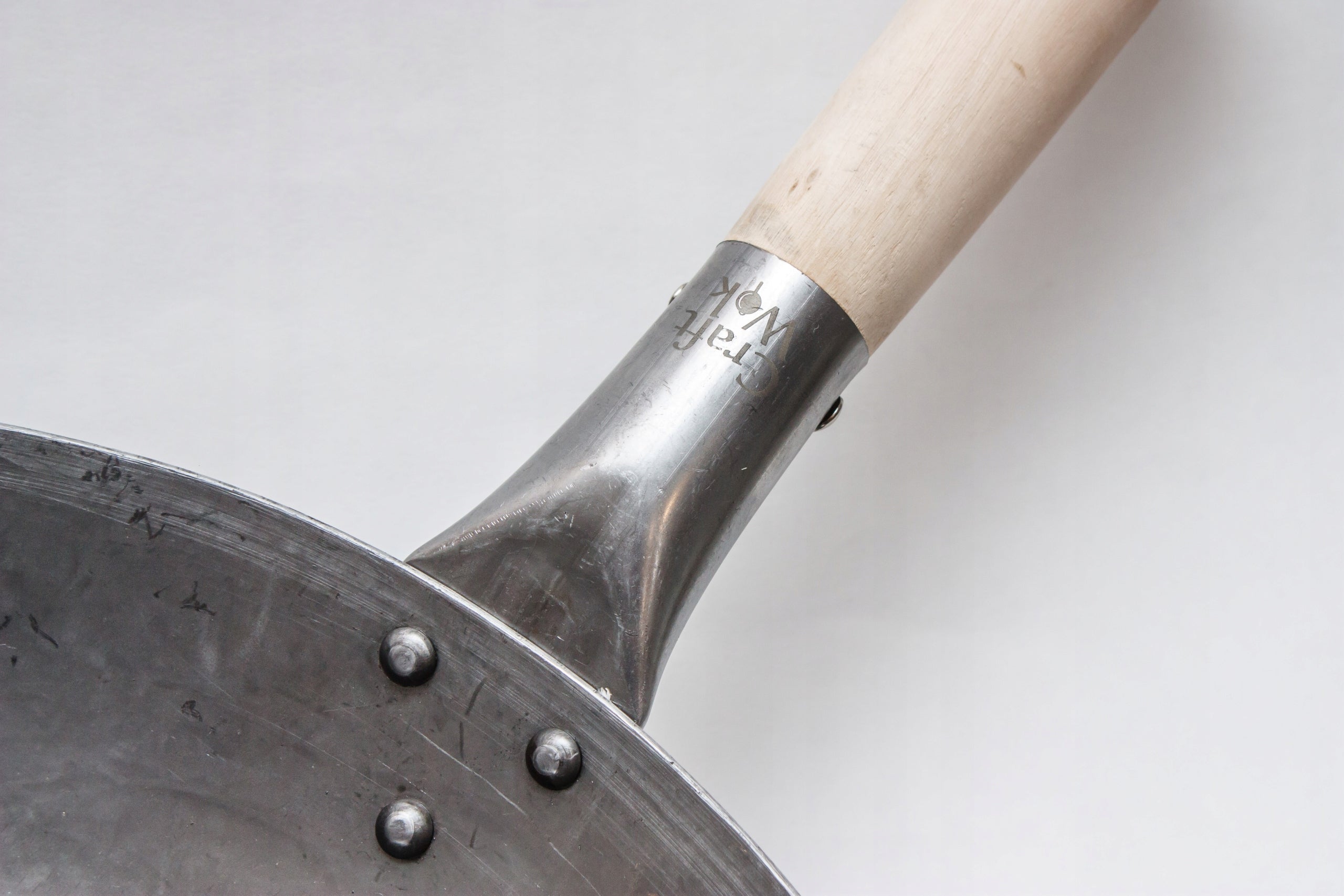 TRADITIONAL CARBON STEEL WOK HAND HAMMERED 36CM Brand Craft Wok