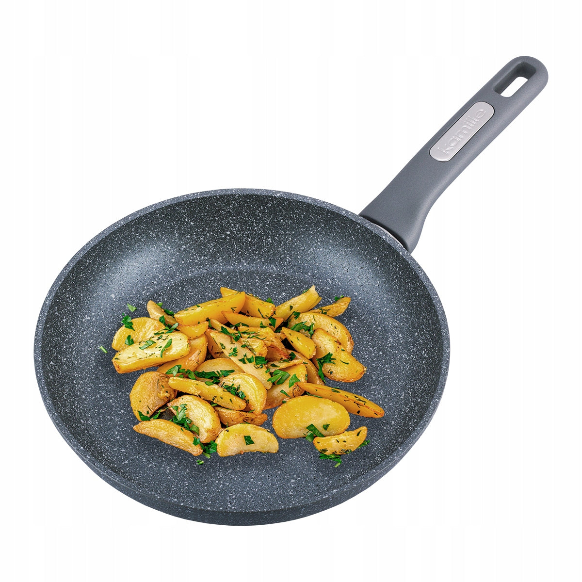 TRADITIONAL GRANITE PAN THICK SOLID 26 CM GAS INDUCTION KAMILLE Packaging status original