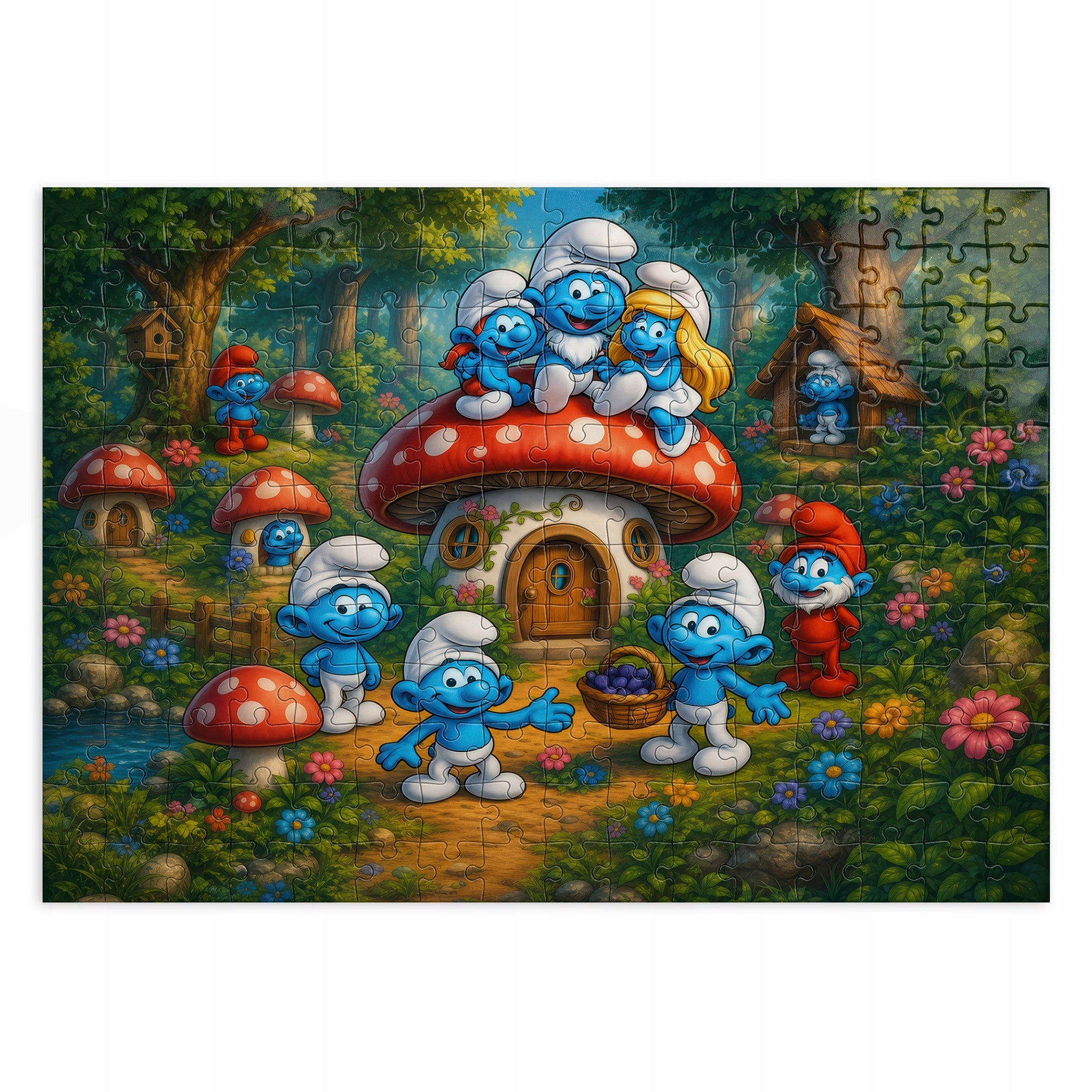 TRADITIONAL PUZZLE - FOREST PAPA SMURF GARGAMEL KLAKIER - 192 el Packaging status original
